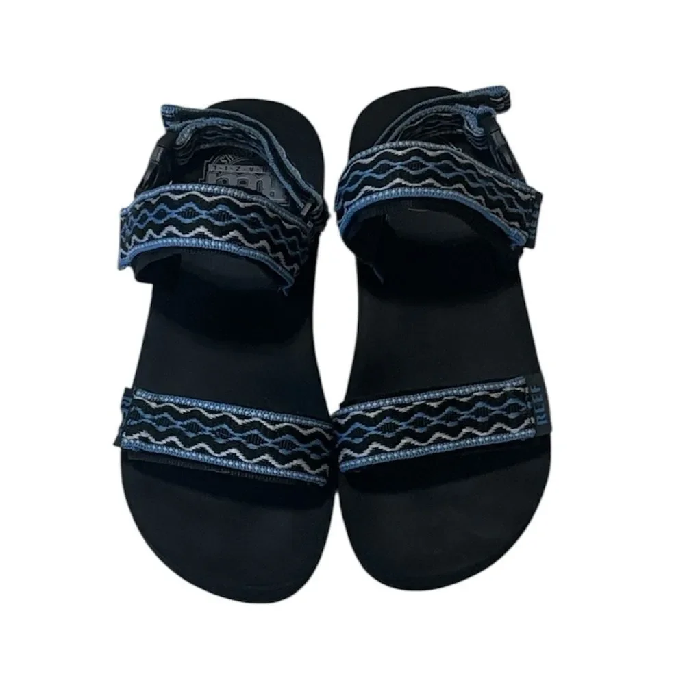 Reef Black and Blue men’s Sandals, beach, hiking, 8
